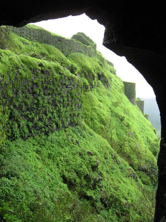लोणावळ्यातील हिरवेगार डोंगर आणि कोसळणारा धबधबा